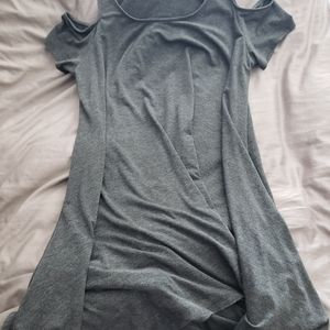 Torrid cold shoulder grey dress